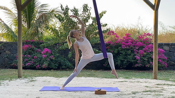 Aerial Yoga class 1 IN ENGLISH for the mobility of the spine